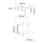 Dinkel 5801 Смеситель для ванны с коротким изливом