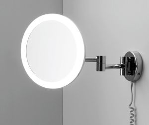 K-1004 Зеркало с LED-подсветкой, 3-х кратным увеличением ― Интернет магазин сантехники. Антивандальная сантехника.