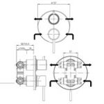 Встраиваемый смеситель Paini Cox 78CR6911 для душа на 2 выхода с поворотным дивертором