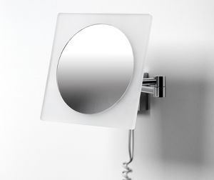 K-1008 Зеркало с LED-подсветкой, 3-х кратным увеличением ― Интернет магазин сантехники. Антивандальная сантехника.