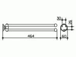 Полотенцедержатель двойной поворотный 465 mm хром 02118010000 Артикул: 02118010000