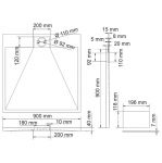 Alme 15T03 Душевой поддон, квадрат