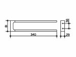 Полотенцедержатель двойной, неповоротный 340 mm хром 11119010000 Артикул: 11119010000