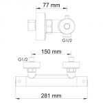 Berkel 4822 Thermo Термостатический смеситель для душа