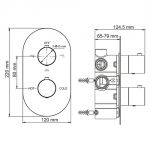 Berkel 4844 Thermo Термостатический смеситель для ванны и душа со встраиваемой системой монтажа