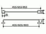 Держатель для банного полотенца Keuco Smart 800мм хром Артикул: 02301010800