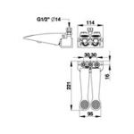 Порционный кран Presto P530 23644 для раковины