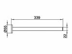 Полотенцедержатель одинарный,неповоротный 340 mm нержавеющая сталь 14923070000 Артикул: 14923070000