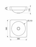 Раковина Delabie QUADRA 120650