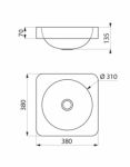 Раковина Delabie QUADRA 120652