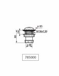 Донный клапан для напольного писсуара с сифоном DELABIE 785000