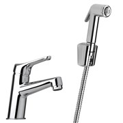 Смеситель хром Paini Bios 05CR205/574 для раковины с гигиеническим душем ― Интернет магазин сантехники. Антивандальная сантехника.