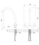 G02-71 - Смеситель двуручный для кухни