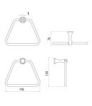 LM2135C - Держатель для полотенец, трапеция, хром