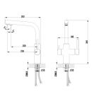 LM3060C - Смеситель для кухни, с подключением к фильтру питьевой воды, хром