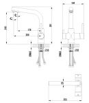 LM3061C - Смеситель для кухни, с подключением к фильтру питьевой воды, хром
