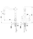 LM3065C - Смеситель для кухни, с подключением к фильтру питьевой воды, хром