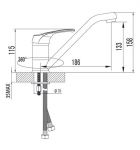 LM3104C - Смеситель для кухни с поворотным изливом, хром