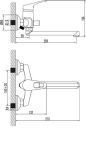 LM3110C - Смеситель универсальный с плоским изливом 200 мм, хром
