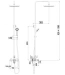 LM3160C - Cмеситель для душа с верхней душевой лейкой "Тропический дождь" и 1-функц. лейкой, хром