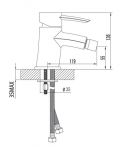 LM3208C -  Смеситель для биде, хром