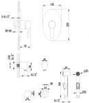 LM3219C - Смеситель с гигиеническим душем, встраиваемый, хром