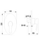 LM3223C - Смеситель для душа встраиваемый, без аксессуаров, хром