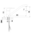 LM3304C - Смеситель для кухни с поворотным изливом, хром