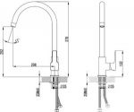 LM3605C - Смеситель для кухни, с высоким поворотным изливом, хром