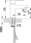 LM3606C - Смеситель для умывальника монолитный, хром