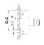 LM4103C - Смеситель для душа, хром