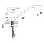 LM4104C - Смеситель для кухни с поворотным изливом, хром