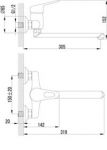 LM4111C - Смеситель для кухни/умывальника с плоским изливом 250мм, настенный, хром