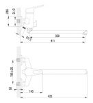LM4151C - Смеситель универсальный с плоск. изл 350мм, дивертор с керамич. пластинам, с аксессуар., хром