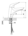 LM4206C - Смеситель для умывальника монолитный, хром