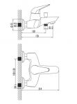 LM4232C - Смеситель для ванны с коротким изливом, хром