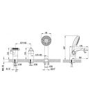 LM4245C - Смеситель для ванны встраиваемый, на 3 отверстия, с аксессуарами, хром