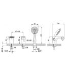 LM4345C - Смеситель для ванны встраиваемый, на 3 отверстия, с аксессуарами, хром