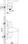 LM4403C - Смеситель для душа, с аксессуарами, хром