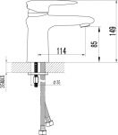 LM4406C - Смеситель для умывальника, монолитный, хром