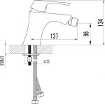 LM4508C - Смеситель для биде, хром