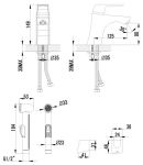 LM4516C - Смеситель для умывальника и биде, хром