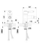 LM4808B - Смеситель для биде с донным клапаном клик-клак, бронза