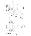 LM4812B - Смеситель для ванны с коротким изливом, бронза