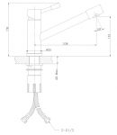 LM5072S - Смеситель для кухни с поворотным изливом, сталь