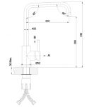 LM5077S - Смеситель для кухни с поворотным изливом, сталь