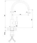 LM5078S - Смеситель для кухни с поворотным изливом, сталь