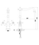 LM5080S - Смеситель для кухни с поворотным изливом, сталь