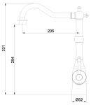 LM5081S - Смеситель для кухни с поворотным изливом, сталь
