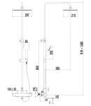 LM7862C - Смеситель для ванны термостатический с верхней лейкой "Тропический дождь", 1-ф. лейкой, хром